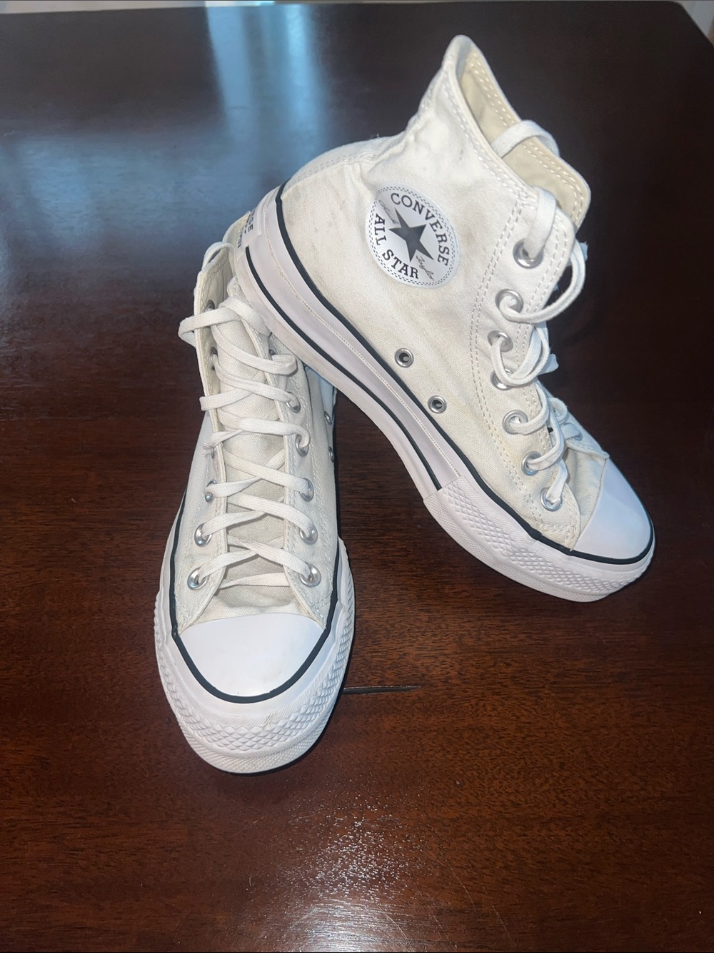 Converse White High Top All Star Sneakers